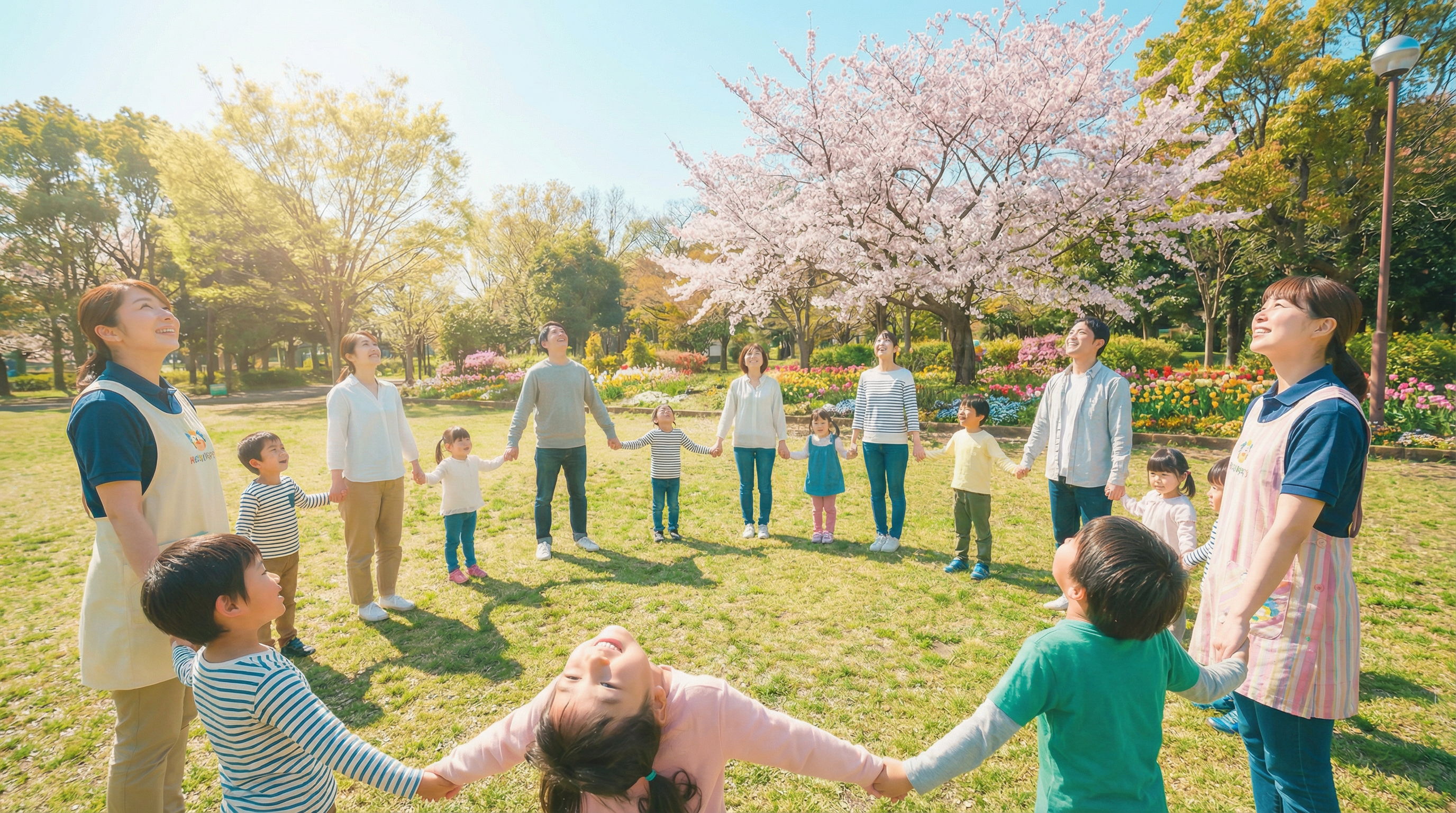 保護者と保育者が手をつなぐコミュニティの輪